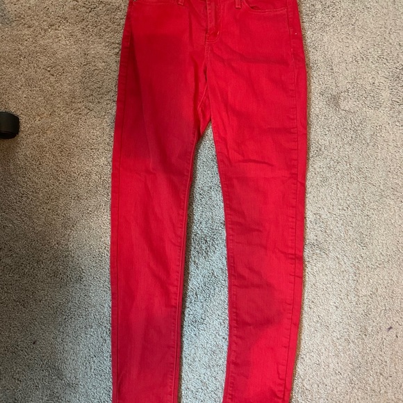 Mid waisted Red Jeans - Picture 2 of 3